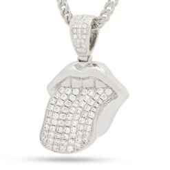 Tongue Of Desire Necklace -King Ice tongue of desire necklace white gold 1 9 king ice 28135756365999