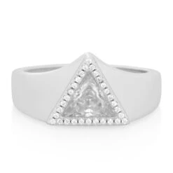 Trillion-Cut Signet Ring -King Ice trillion cut signet ring king ice 33838476755119