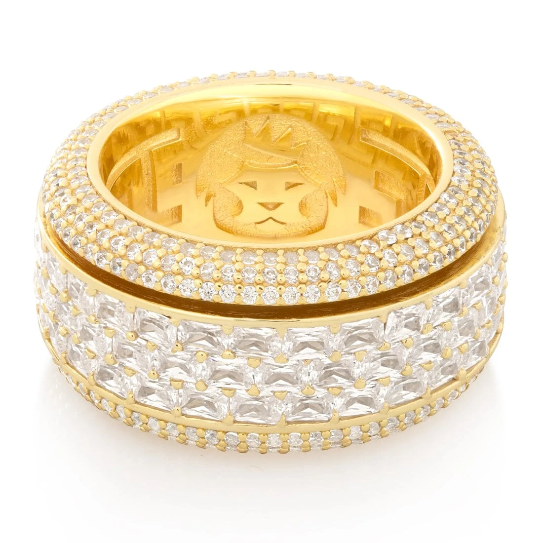 Triple-Row Icy Spinner Ring 2 Triple-Row Icy Spinner Ring - Image 2