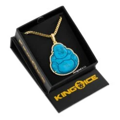 Turquoise Buddha Necklace 9 Turquoise Buddha Necklace -King Ice turquoise buddha necklace 14k gold 2 1 king ice 32144371679407