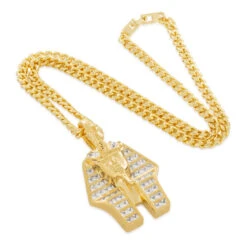 Uraeus Pharaoh Necklace -King Ice uraeus pharaoh necklace 2 4 14k gold king ice 35969795653807