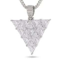 White Trinus Necklace -King Ice white trinus necklace white gold 1 7 king ice 14868052770870