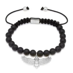 Winged Scarab Bracelet By MARZ 6 Winged Scarab Bracelet By MARZ -King Ice winged scarab bracelet white gold 8 king ice 30549151645871