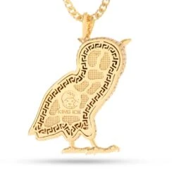 Wise Owl Necklace -King Ice wise owl necklace king ice 30554395803823