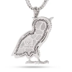 Wise Owl Necklace -King Ice wise owl necklace king ice 30554503413935