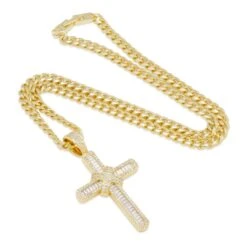 Wrapped Cross Necklace -King Ice wrapped cross necklace king ice 30542980513967