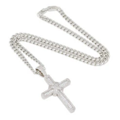 Wrapped Cross Necklace -King Ice wrapped cross necklace king ice 30592170918063