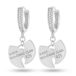 Wu-Tang X King Ice - 14mm Hanging Logo Earrings -King Ice wu tang x king ice 14mm wu tang hanging logo earrings king ice 36737250820271
