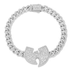 Wu-Tang X King Ice - 8mm Wu-Tang Logo Bracelet -King Ice wu tang x king ice 8mm wu tang logo bracelet gold plated white gold 8 5 king ice 36398609629359