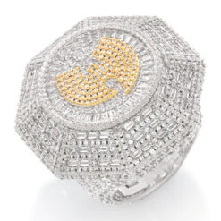 Wu-Tang X King Ice - 34mm Ba Gua Ring -King Ice wu tang x king ice ba gua ring gold plated white gold 7 king ice 36735841173679