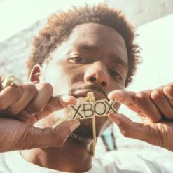 Xbox X King Ice - Emerald Xbox Necklace -King Ice xbox x king ice emerald xbox necklace king ice 30594511012015