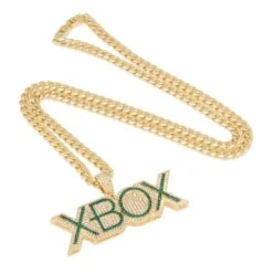 Xbox X King Ice - Emerald Xbox Necklace -King Ice xbox x king ice emerald xbox necklace king ice 30594512486575