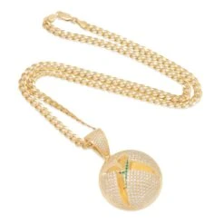 Xbox X King Ice - Solid Gold Sphere Logo Necklace -King Ice xbox x king ice solid gold sphere logo necklace solid gold 14k gold 1 8 king ice 37562361249967