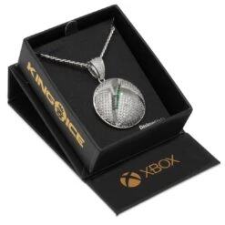 Xbox X King Ice - Solid Gold Sphere Logo Necklace -King Ice xbox x king ice solid gold sphere logo necklace solid gold 14k gold 1 8 king ice 37562361381039