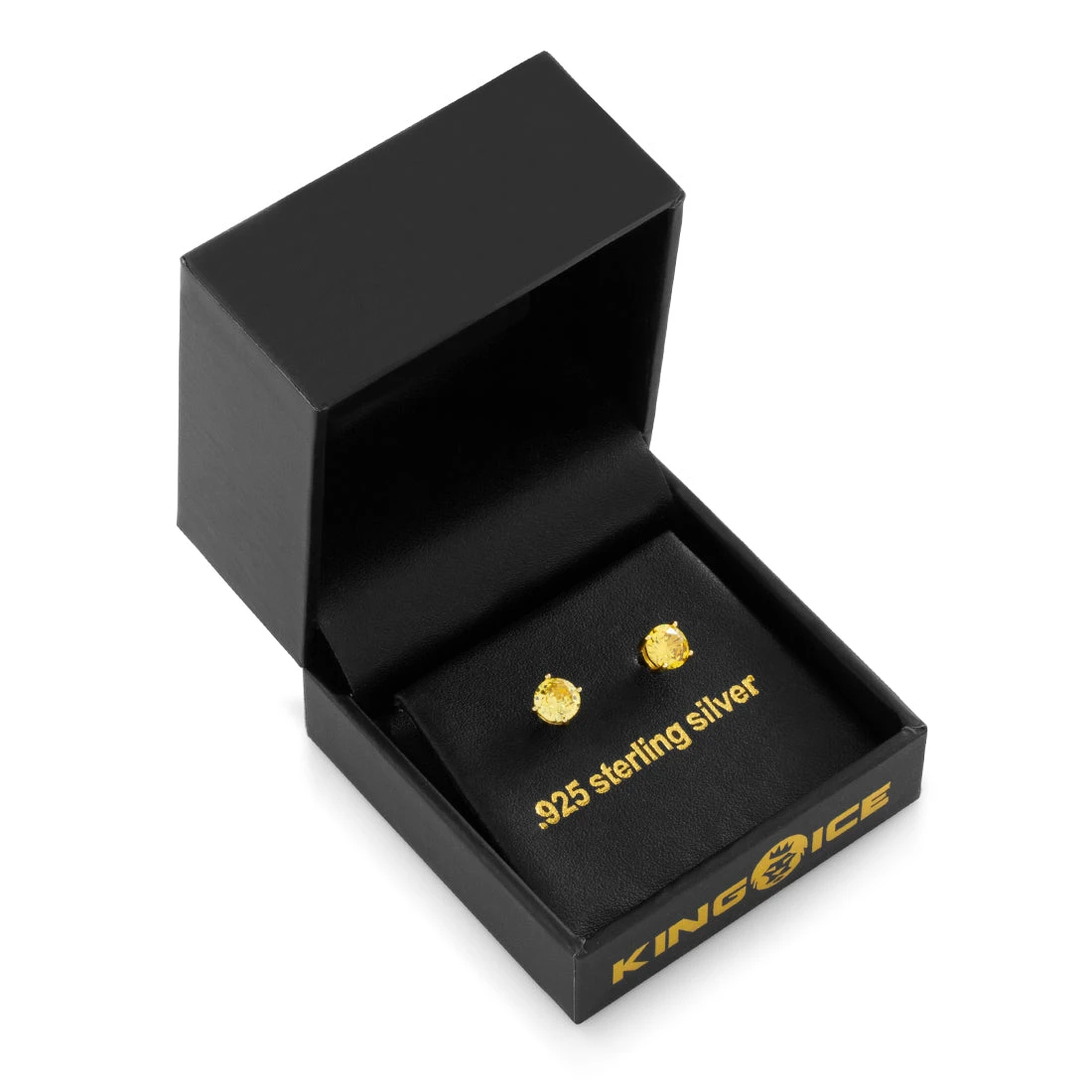 Yellow Brilliant-Cut Stud Earrings 2 Yellow Brilliant-Cut Stud Earrings - Image 2