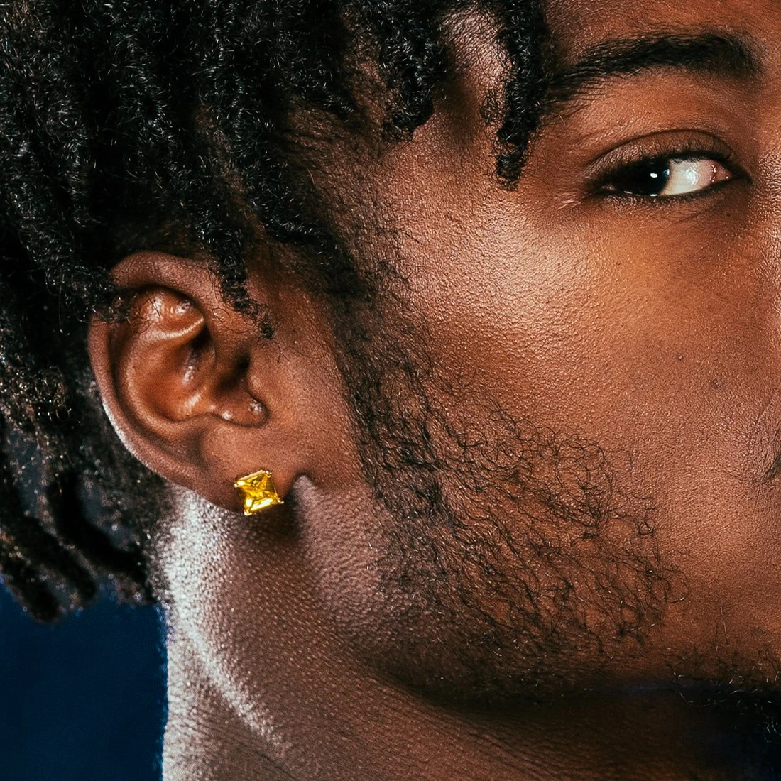 Yellow Princess-Cut Stud Earrings 3 Yellow Princess-Cut Stud Earrings - Image 3